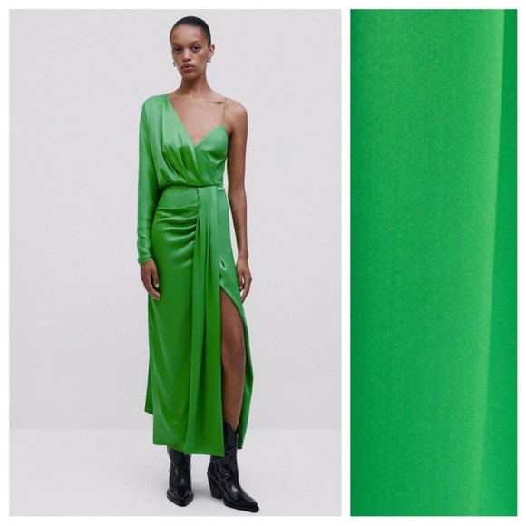 Massimo Dutti Dresses & Skirts - Green silk one should dress